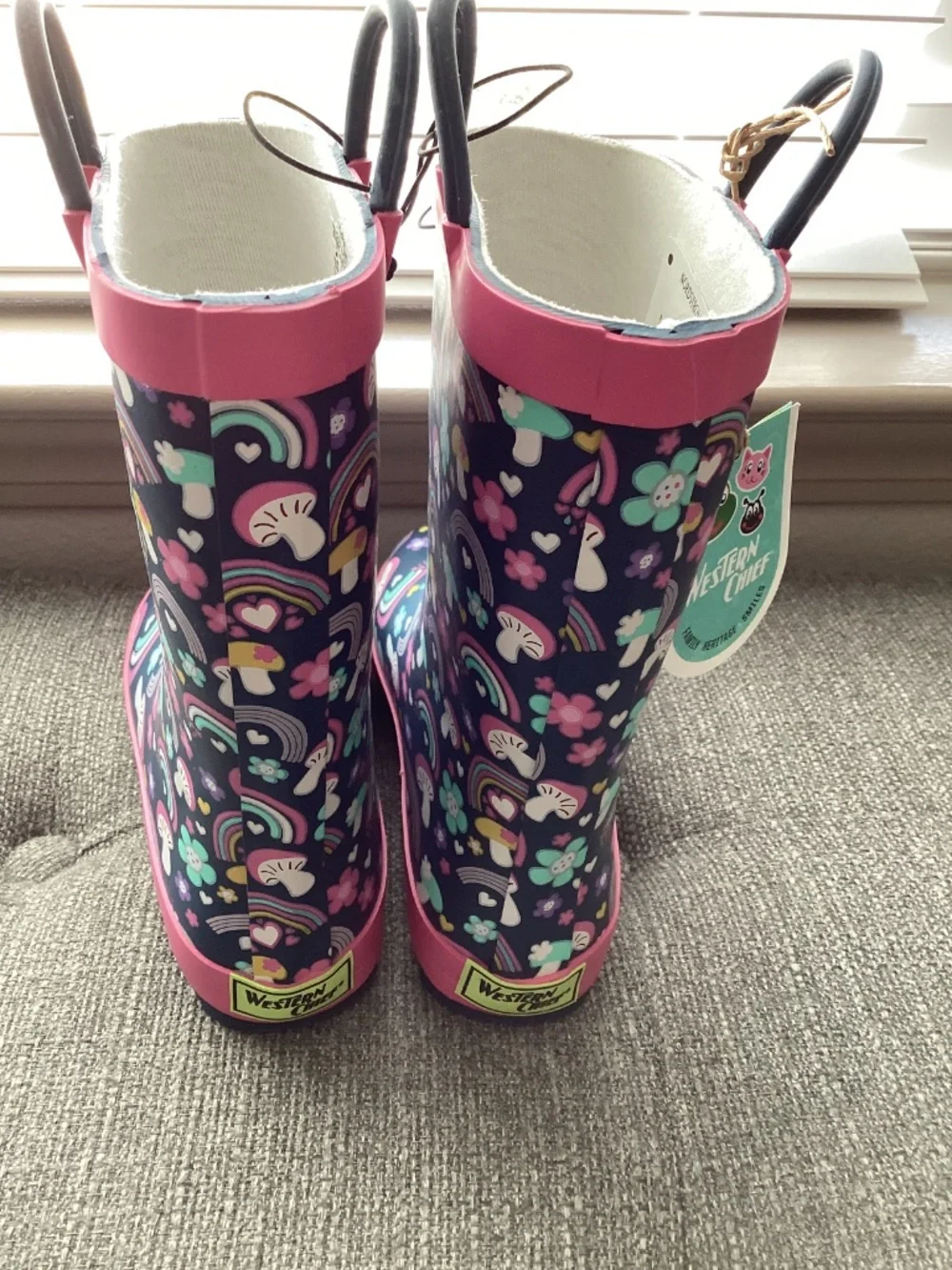 Western Chief Kids' Rainbow Dream Rain Boot, size 13